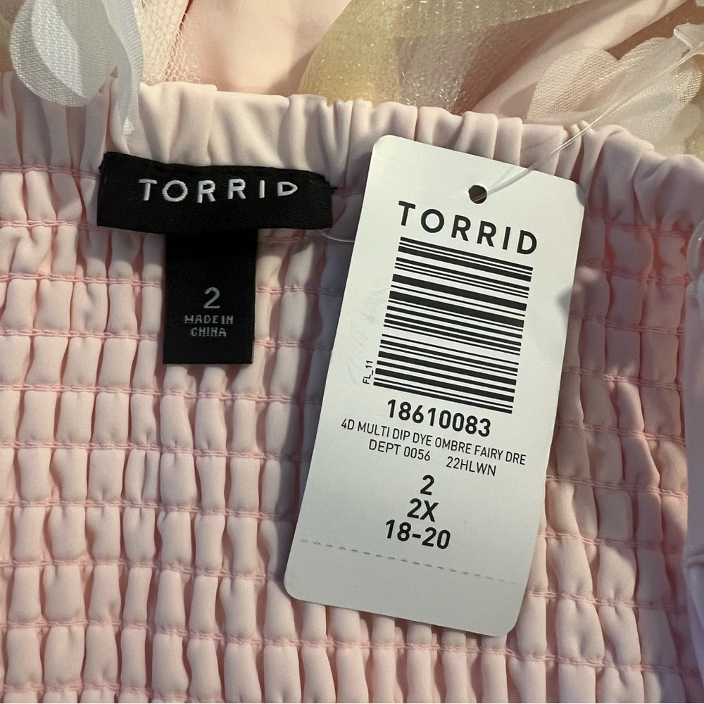 Torrid pink ombre fairy dress costume 2X 18-20 plus size Halloween NWT - Picture 13 of 16